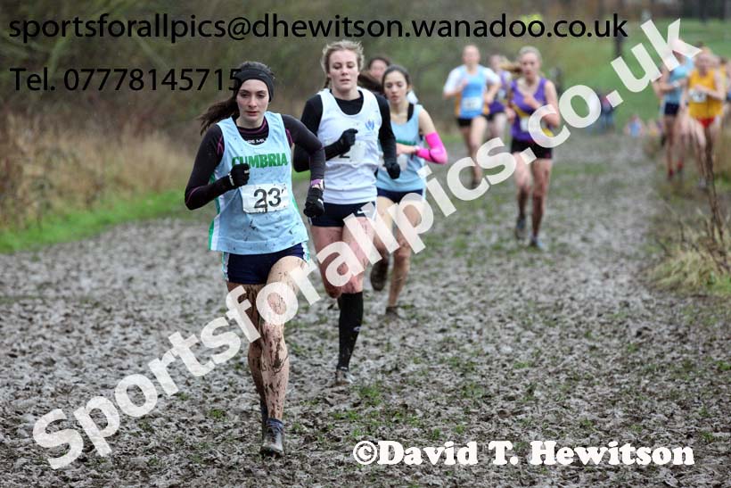 Senior girls Northern Inter Counties Schools Cross Country, Stockton. Photo: David T. Hewitson/Sports for All Pics